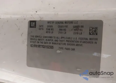 2016 Chevrolet Camaro 2Ss from USA, damaged, VIN 1G1FH1R77G0152305